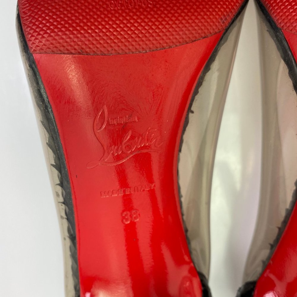 Christian Louboutin Un Bout 100 Python Pumps 38 - image 7